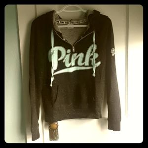 VS PINK Speckled Quarter Zip Hoodie
